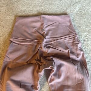Lululemon High-Waisted Leggings in Pink Peony 28” hemmed to 26”